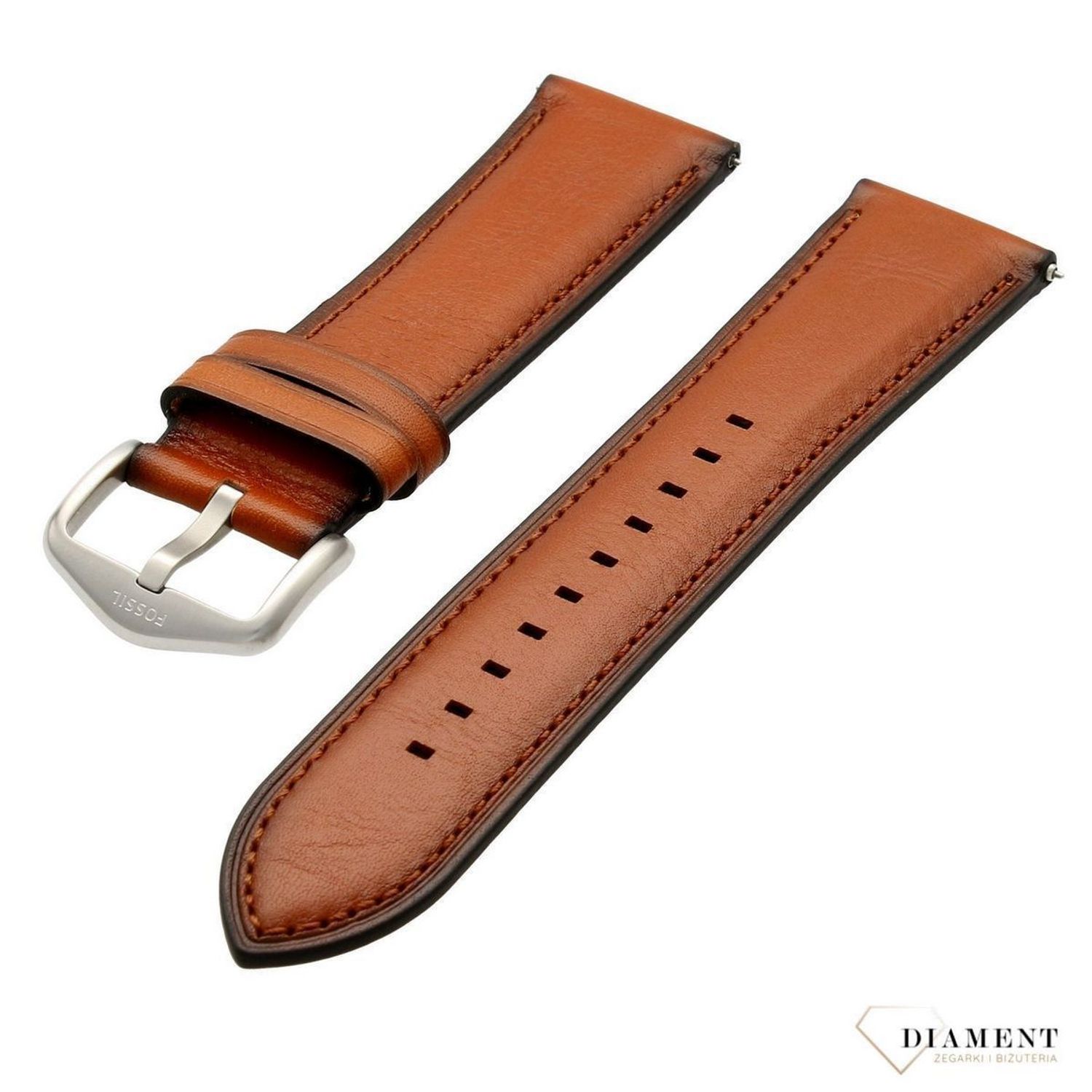 Oryginalny Pasek do zegarka Fossil FS5453 brązowy 22 mm ✓ Paski do zegarków.jpg